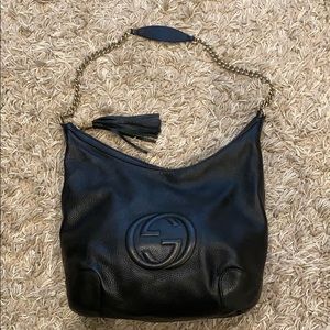 🔥🔥 Gucci Soho Black leather hobo handbag